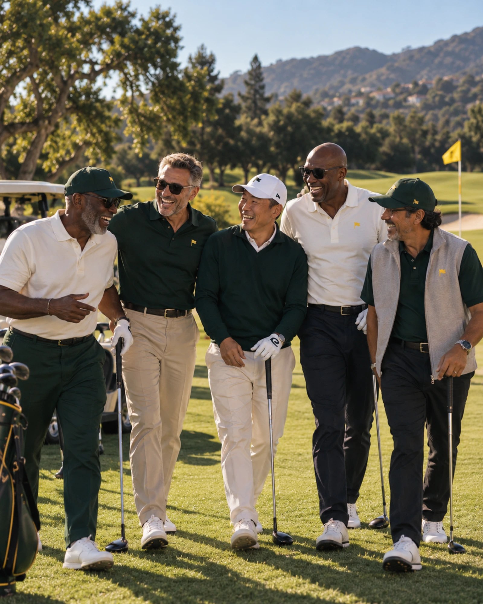 Guests walking the fairway together
