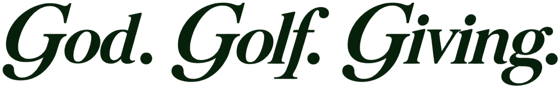 God. Golf. Giving.